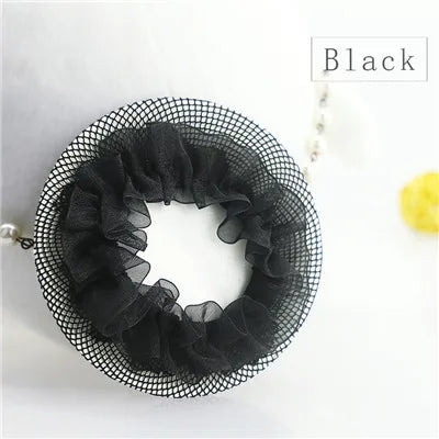 Wholesale Girls Women Crotchet Hair Net Ballerina Black Pink Hair Accessories Ballet Dance Skating Snoods Hairnet Bun Cover gtooza.com