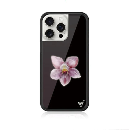 PC Wildflower 3D Flower Blooming Orchids Anti-Fall Phone Phone Case For iPhone 16 Pro Max 15 14 13 12Pro Max WF Cartoon Cute  Cover