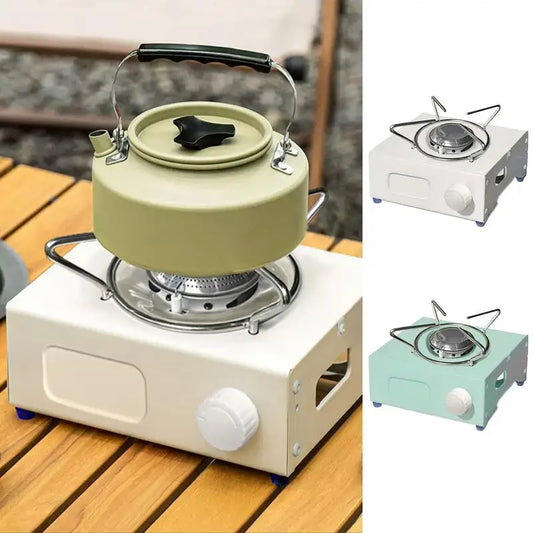 PC Windproof Camping Stove Cassette Cookware Portable For Picnics High Perm