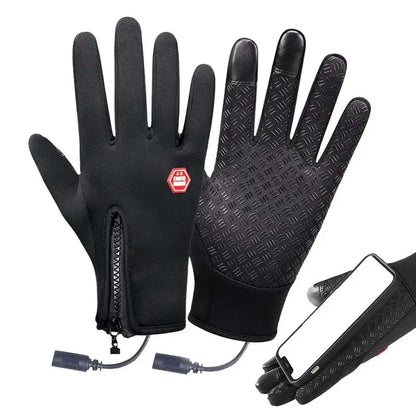 PC Winter Cycling Heated Gloves USB Heating Gloves Hand Warmer Rechargeable