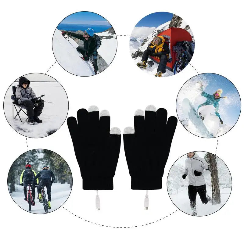 PC Winter Gloves Five Fingers Thermal Gloves Coldproof Thermal Water Resist