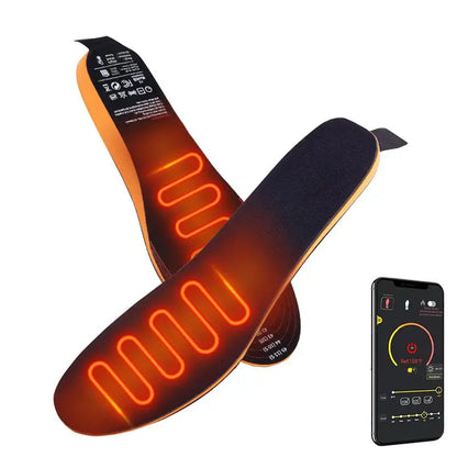 PC Winter Outdoor Heating Insoles APP Control Feet Warmers with 3 Temp Sett