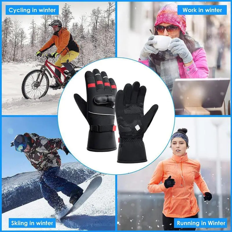 PC Winter Riding Gloves Snowboard Gloves Motorcycle Winter Gloves Touch Scr