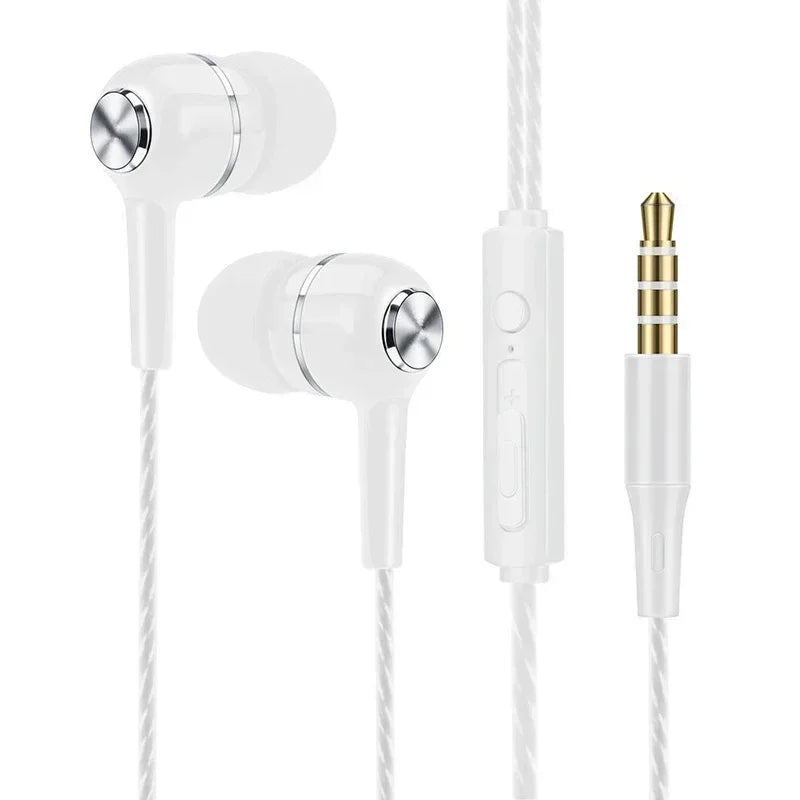 PCWired Headphones 3.5mm Sport Earbuds with Bass Phone Earphones Stereo Hea