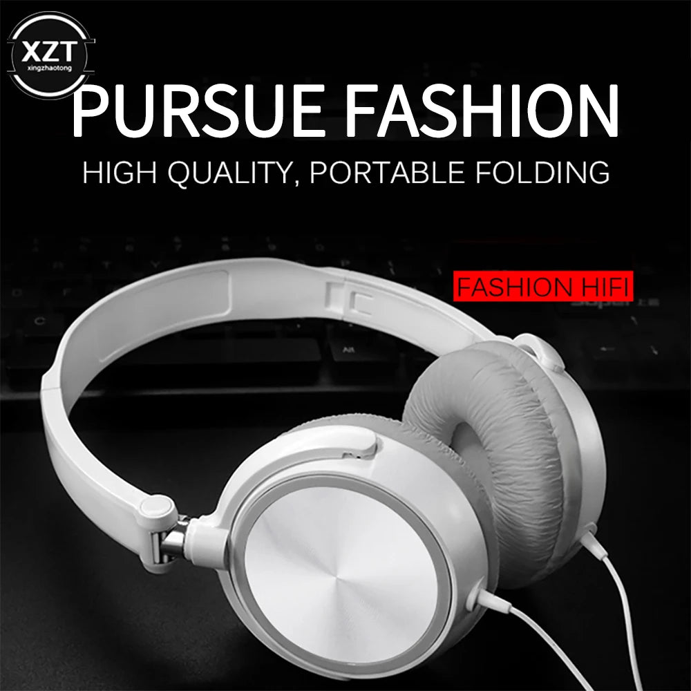 PCWired Headphones Over Ear Headsets HD Sound Bass HiFi Sound Music Stereo