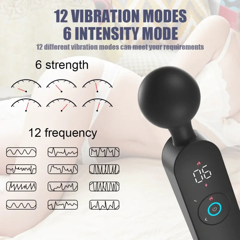 Wireless  AV Vibrators Magic Wand Women  Stimulator 72 Frequency Strong Motor Massager Goods Sex Toys  Adult