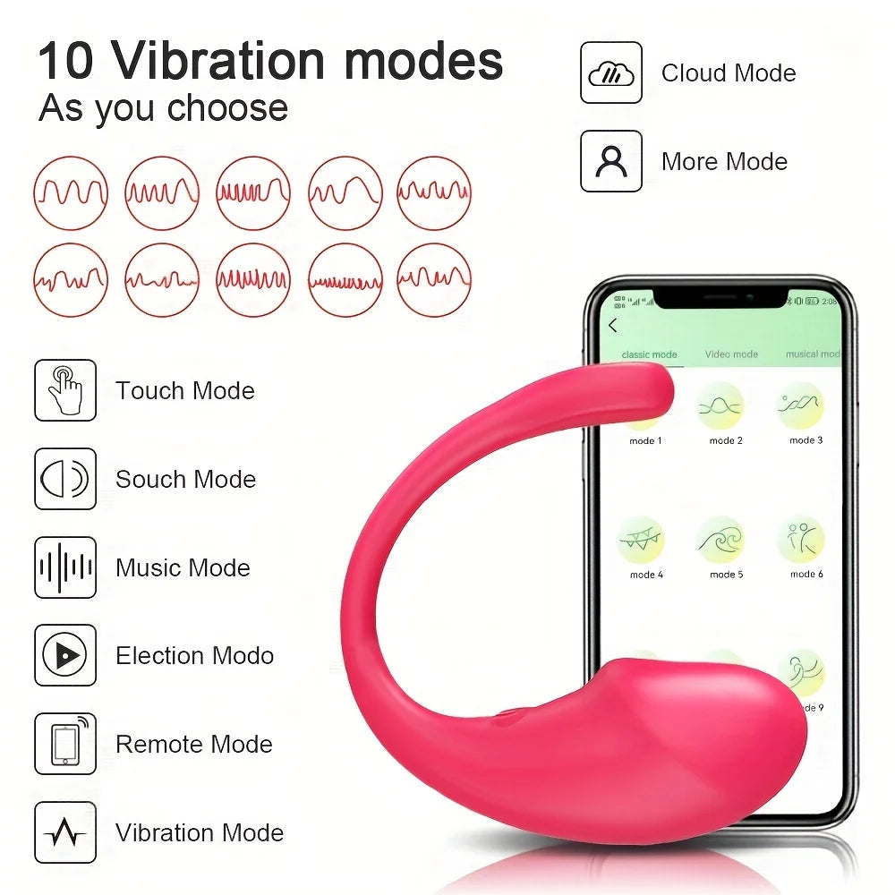 GtoozaWireless Bluetooth Dildo Vibrator Egg  Women APP Control Clitoris Stimulator Wearable G Spot Love Egg Adult Vibrating Sex Toy gtooza.com