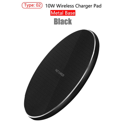 PCWireless Charger 10W Quick Charging Metal Pad  iPhone 13 12 11 Samsung Xi