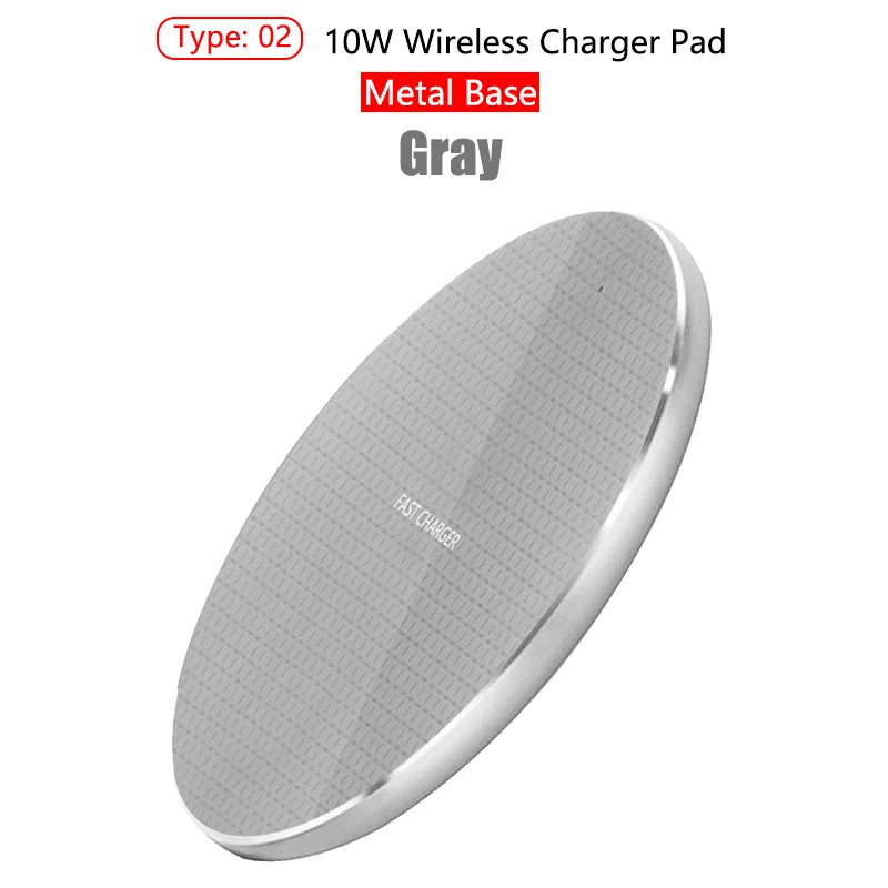 PCWireless Charger 10W Quick Charging Metal Pad  iPhone 13 12 11 Samsung Xi