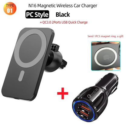 PCWireless Charger 15W Magnetic Safe Stand Holder  iPhone 14 13 12 Series F