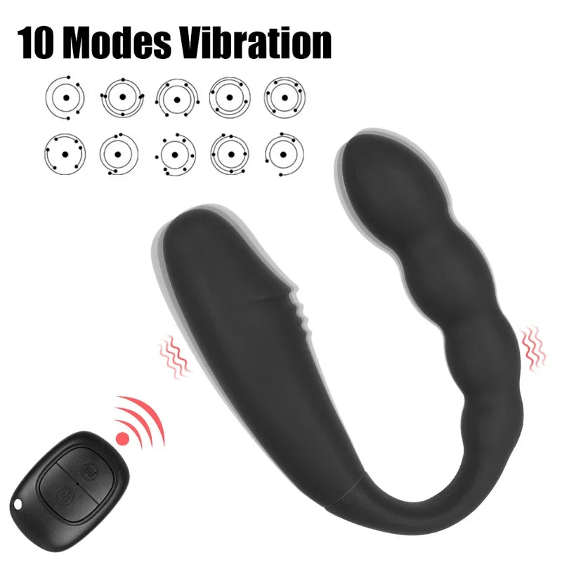 Wireless Control U-shaped Dildo G Spot Vagina Clit Anal Massage Double Headed Vibrators Adult 18 Products Sex Toys  Women