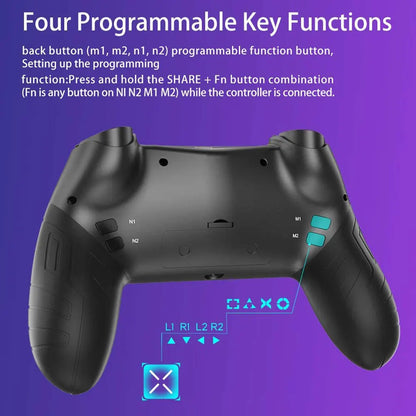 Wireless Controller For PS4 Elite/Slim/Pro Console For Dualshock 4 Gamepad With Programmable Back Button Support PC Android IOS