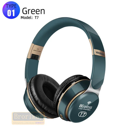 Casque sans fil PC Écouteurs Bluetooth antibruit pliables mains libres