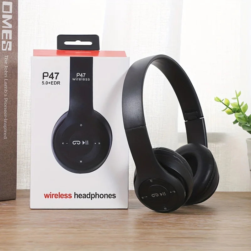 PCWireless Headphones 5.0 Bluetooth Earphone Foldable Bass with Memory TF C