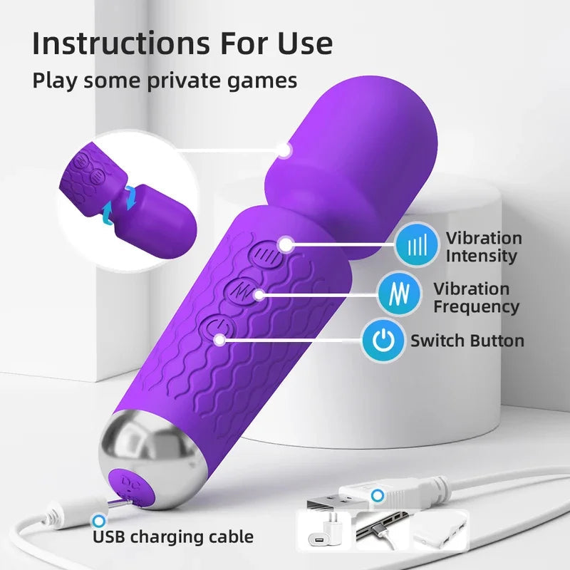 Gtooza_Wireless dildos AV magic wand  women clitoris stimulator G spot massager vibrator female masturbator adult sex toys gtooza.com