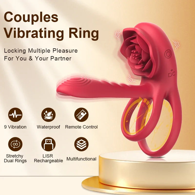 Wireless remote control Cockring penis ring vibrator men clitoris stimulator cock rings delay ejection sex toys  adult gtooza.com