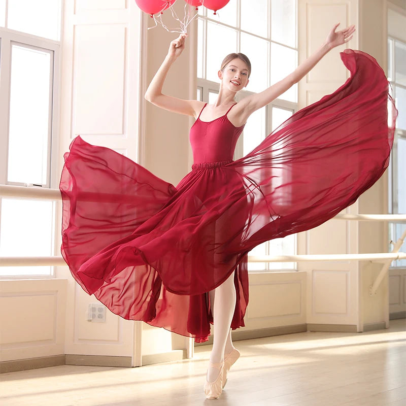 Women Ballerina Ballet Dance Skirts Chiffon Skirts Adults Dance Costumes 720° Large Skirt Classical Contemporary Dance Skirts gtooza.com