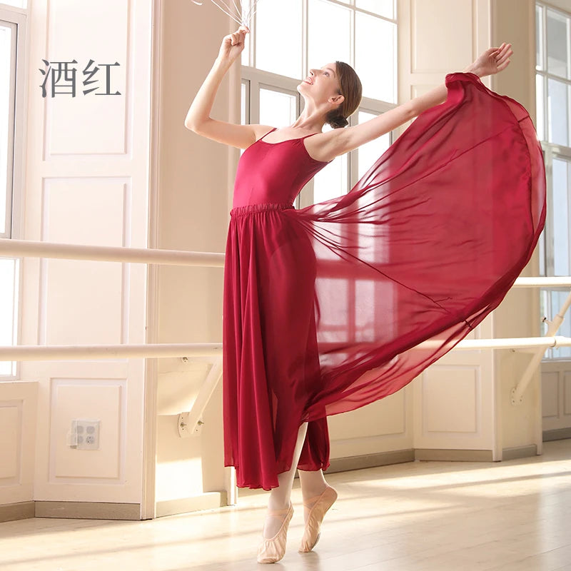 Women Ballerina Ballet Dance Skirts Chiffon Skirts Adults Dance Costumes 720° Large Skirt Classical Contemporary Dance Skirts gtooza.com