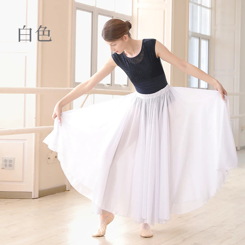 Women Ballerina Ballet Dance Skirts Chiffon Skirts Adults Dance Costumes 720° Large Skirt Classical Contemporary Dance Skirts gtooza.com