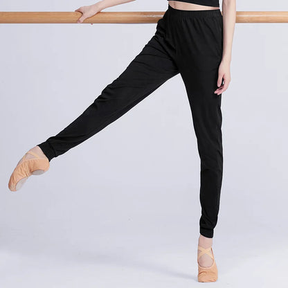 Women Ballet Dance Pants Adult Black Cotton Modal Practicing Ballet Dancewear Adults Gymnastics Pants