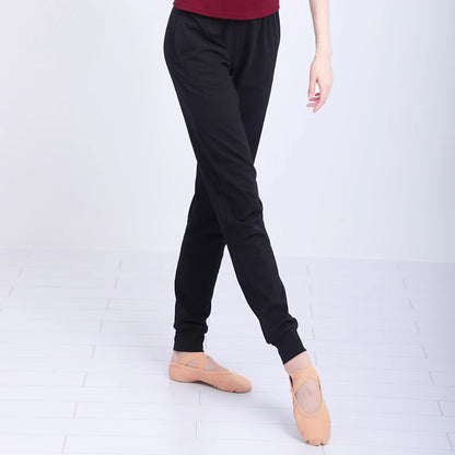 Women Ballet Dance Pants Adult Black Cotton Modal Practicing Ballet Dancewear Adults Gymnastics Pants