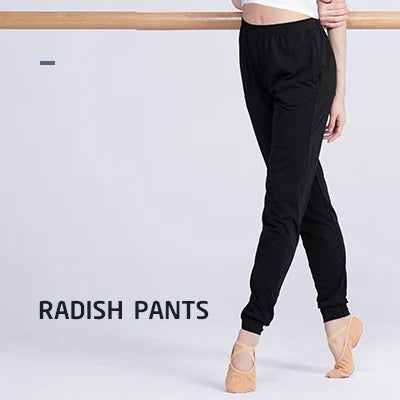 Women Ballet Dance Pants Adult Black Cotton Modal Practicing Ballet Dancewear Adults Gymnastics Pants