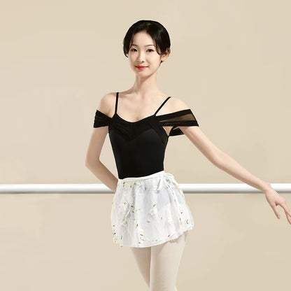 Women Ballet Leotards Adjustable Camisole Adult Elegant Dancing Bodysuits Gymnastics Leotards Ballet Dance Leotards