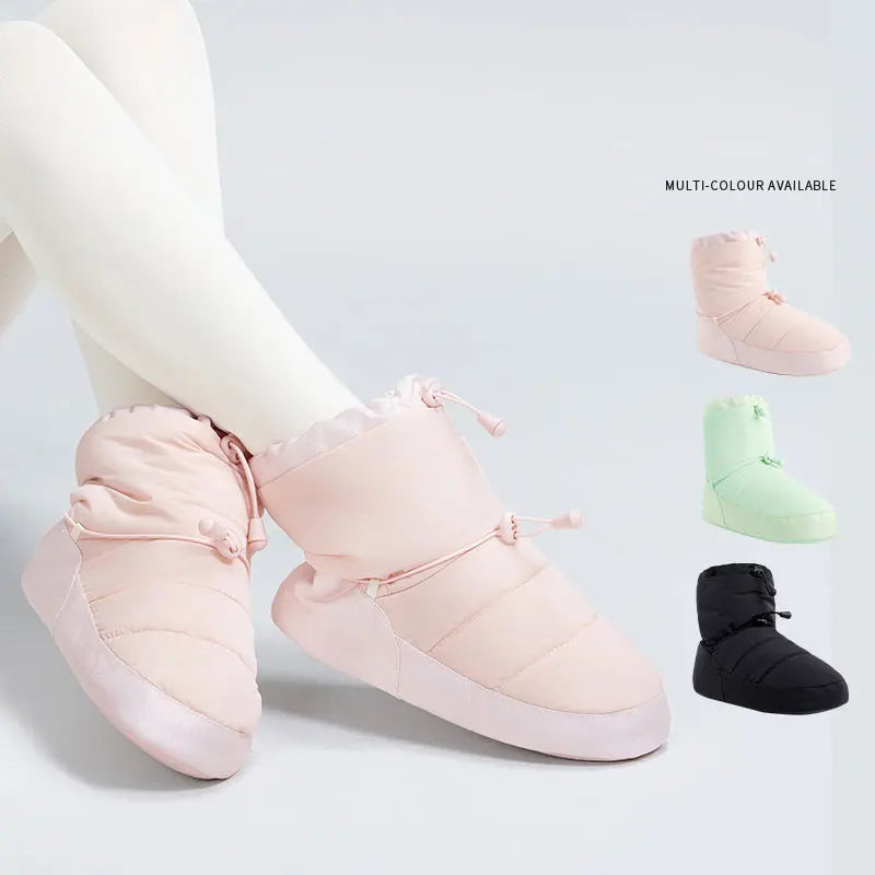 Women Ballet Shoes Dance Boots Girls Indoor Anti-slip Boots High Top Boots Warm up Training Shoes Winter Ballerina Booties gtooza.com