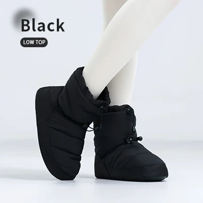 Women Ballet Shoes Dance Boots Girls Indoor Anti-slip Boots High Top Boots Warm up Training Shoes Winter Ballerina Booties gtooza.com