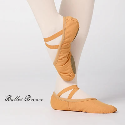 Women Ballet Shoes Girls Ballerina Soft EVA Sponge Insole Dance Shoes Stretch Canvas Ballet Slippers