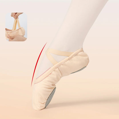 Women Ballet Shoes Girls Ballerina Soft EVA Sponge Insole Dance Shoes Stretch Canvas Ballet Slippers