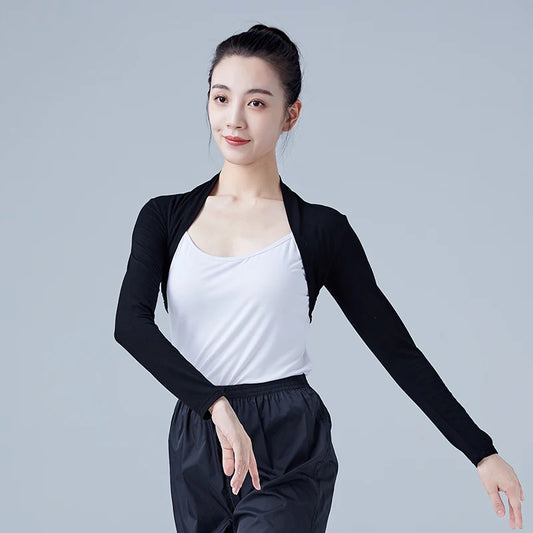 Women Ballet Short Dance Waistcoat Adults Teen Ballet Tops White Black Dance Shirts Dance Costumes