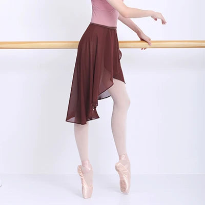 Women Ballet Skirts Girls Chiffon Ballet Dress Tulle Skirt Black Polyester Dance Costumes Adult Training Dress