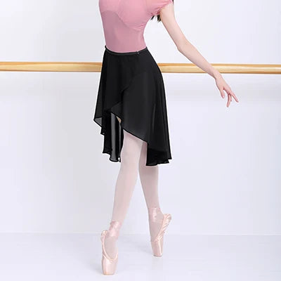 Women Ballet Skirts Girls Chiffon Ballet Dress Tulle Skirt Black Polyester Dance Costumes Adult Training Dress