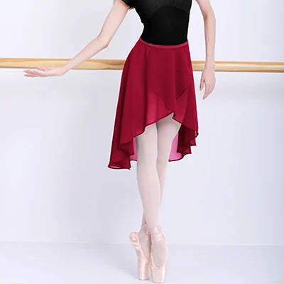 Women Ballet Skirts Girls Chiffon Ballet Dress Tulle Skirt Black Polyester Dance Costumes Adult Training Dress