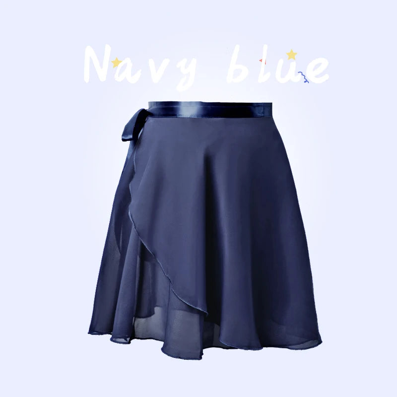 Women Ballet Skirts Lace-up Chiffon Skirts Dance Skirts Adults Girls Leotards Skirt Ballet Practice Dancing Miniskirts Tutu