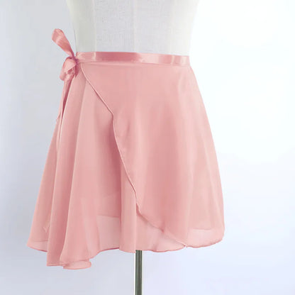 Women Ballet Skirts Lace-up Chiffon Skirts Dance Skirts Adults Girls Leotards Skirt Ballet Practice Dancing Miniskirts Tutu