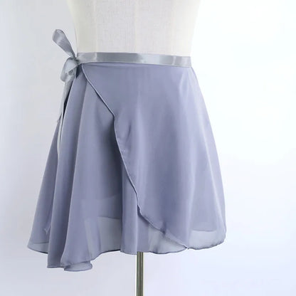 Women Ballet Skirts Lace-up Chiffon Skirts Dance Skirts Adults Girls Leotards Skirt Ballet Practice Dancing Miniskirts Tutu