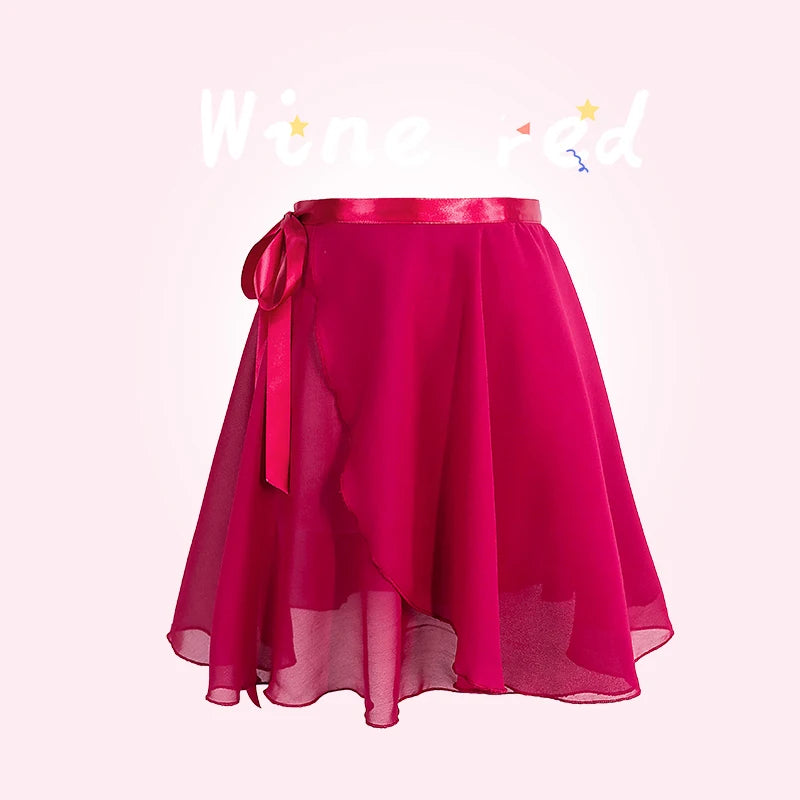 Women Ballet Skirts Lace-up Chiffon Skirts Dance Skirts Adults Girls Leotards Skirt Ballet Practice Dancing Miniskirts Tutu