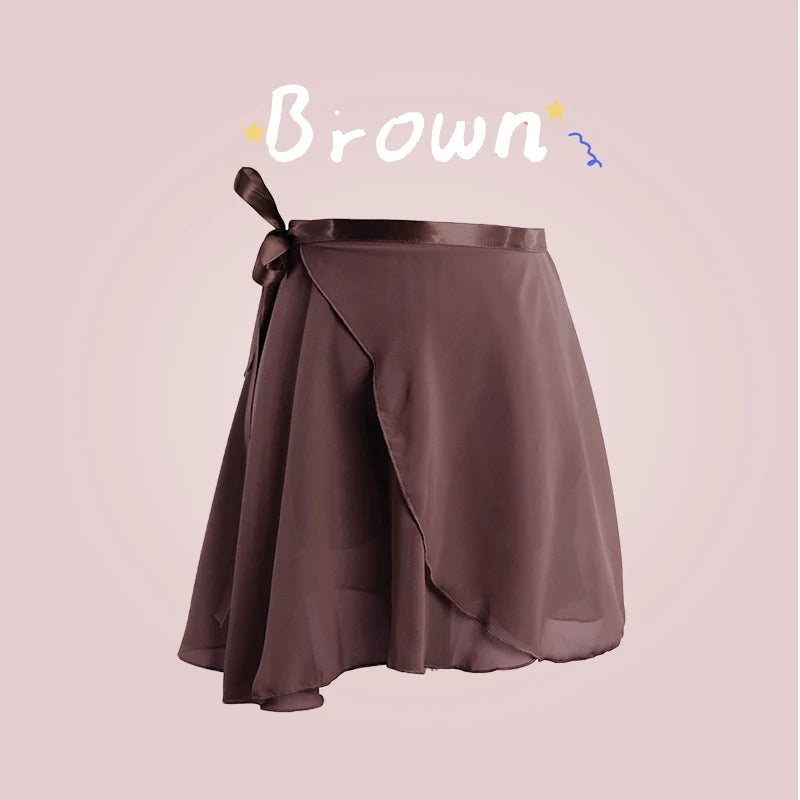 Women Ballet Skirts Lace-up Chiffon Skirts Dance Skirts Adults Girls Leotards Skirt Ballet Practice Dancing Miniskirts Tutu