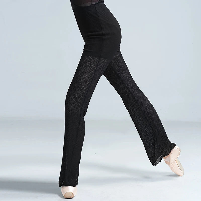 Women Dance Flared Pants Modal Dance Bell-bottom Trousers With Lined Classical Dancing Practice Pants Double-layer Long Pants gtooza.com