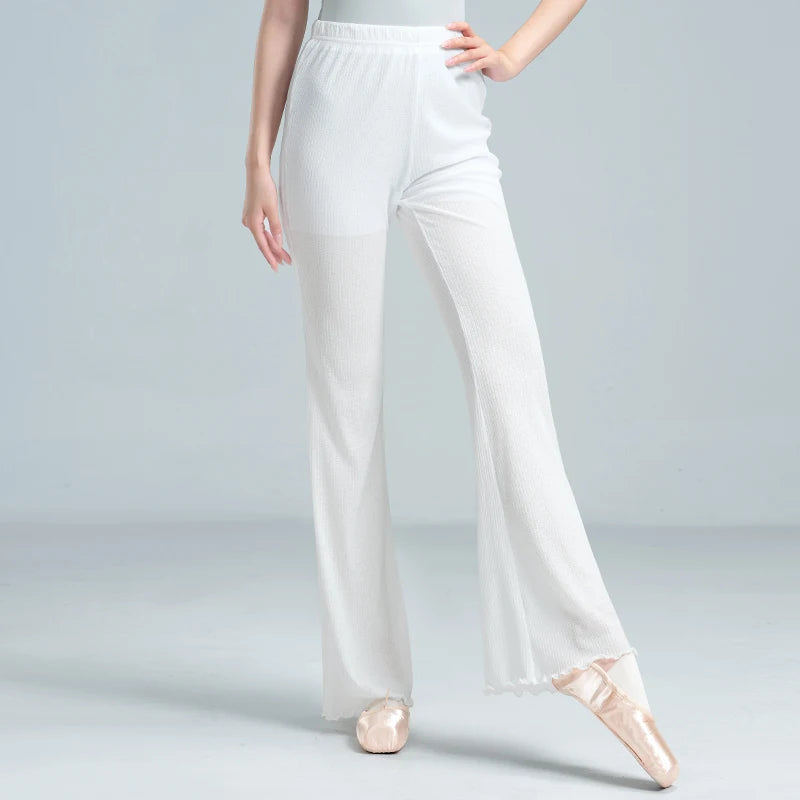 Women Dance Flared Pants Modal Dance Bell-bottom Trousers With Lined Classical Dancing Practice Pants Double-layer Long Pants gtooza.com