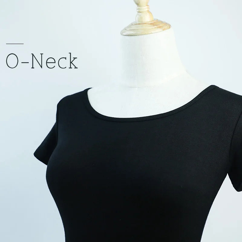 Women Dance Tops Yoga Crew Neck Top Modal Undershirt  Casual Breathable Clothing  Fitness Sports Tops gtooza.com