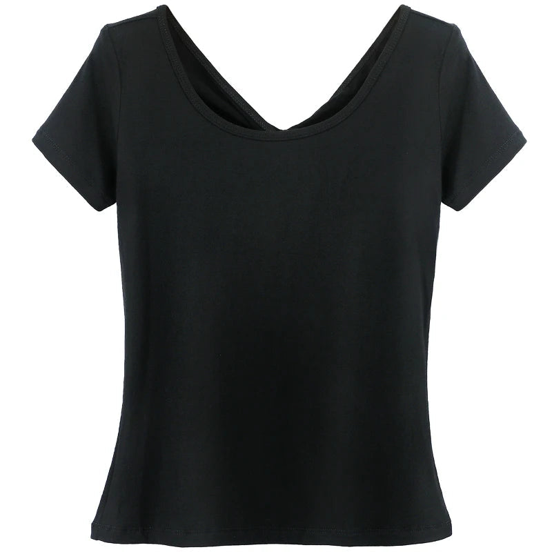 Women Dance Tops Yoga Crew Neck Top Modal Undershirt  Casual Breathable Clothing  Fitness Sports Tops gtooza.com