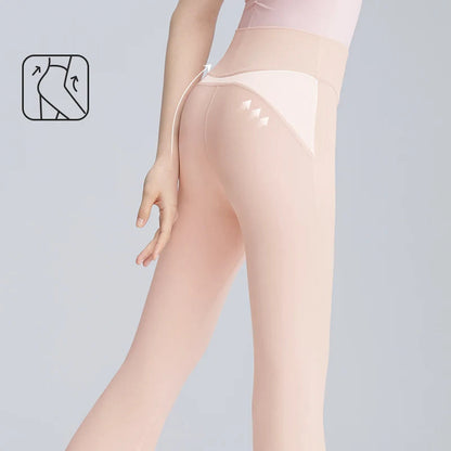 Women Girls High-waisted Flared Pants Flare Trouser Stretchy Gymnastics Fitness Pants Sun Protection Ballet Dance Pants gtooza.com