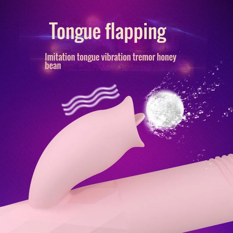 GtoozaWomen's retractable tongue licking heating swing rotary charging vibratory massage stick adult products gtooza.com