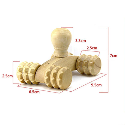 PC Wooden Foot Roller Wood Care Massage Reflexology Muscle Relax Relief Mas