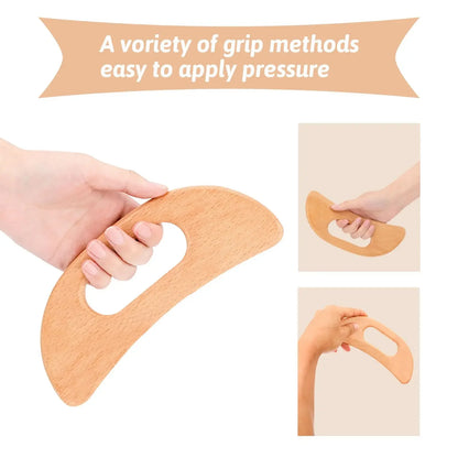 PC Wooden Gua Sha Tool Manual Massage Scraper  Lymphatic Drainage Slimming