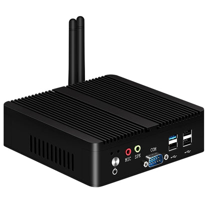 PCXCY Fanless Mini PC Intel Celeron J1900 Quad-Cores 2.0GHz 2x RS232 2x LAN