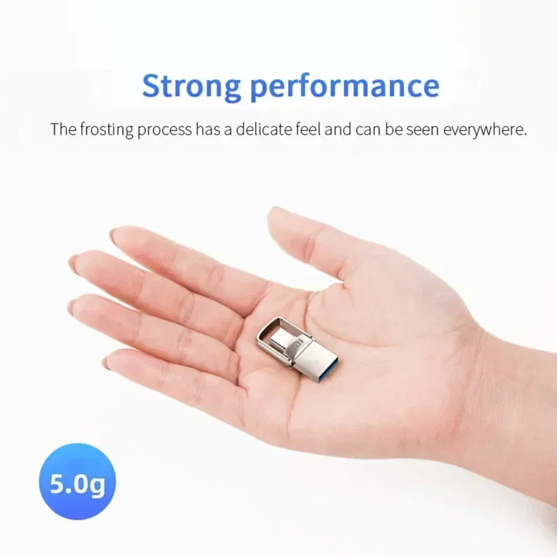 XIAOMI 2TB Metal Pendrive 2 IN 1 OTG 1TB 512GB USB Flash Drives 256GB 2TB USB 3.0 Pen Drive Memory Stick Type C For Cellphone PC